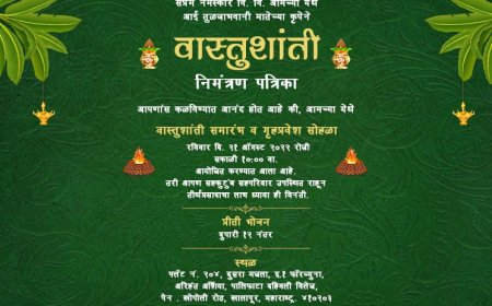 Create Traditional Vastu Shanti Invitation Patrika Online