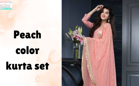 The Glow of Peach: Timeless Appeal of a Peach Color Kurta Set